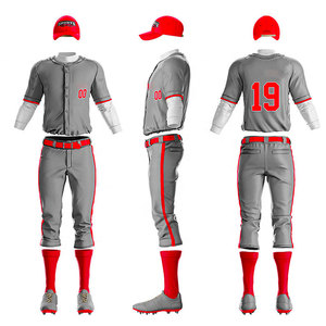 Nuevos conjuntos de uniformes de béisbol transpirables azul claro de calidad superior de marca de moda Unisex poliéster softbol personalizable - Product Image 4