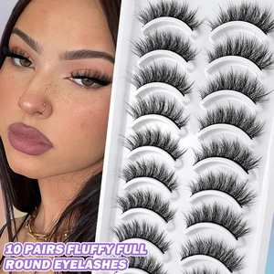 Cils MAGEFY <span class=keywords><strong>Manga</strong></span>, cils naturels effet œil de chat, cils imperméables à bande transparente, cils volumineux style européen et américain, faux cils - Product Image 1