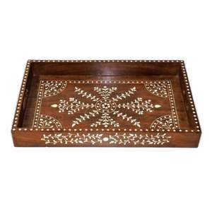 ถาดเสิร์ฟไม้ถูพื้นไม้ทำมือดีไซน์หรูหราสำหรับของขวัญเดือนรอมฎอนและเครื่องครัวขายส่งคุณภาพสูงจากเวียดนาม - Product Image 2