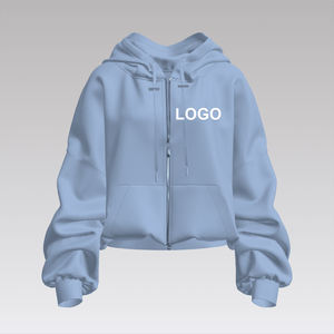 Sweat à capuche zippé en polaire lourde personnalisable pour hommes ensemble streetwear uni surdimensionné avec sweats à capuche techniques brodés - Product Image 4