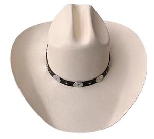 หมวกคาวบอยหนังแท้หมวกหนังแท้มีสไตล์ทำด้วยมือทนทานใช้ได้หลากหลาย - Product Image 4