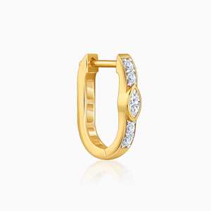 Pendientes de aro de oro Solaris Spark Lab, joyería de diamantes Premium - Product Image 3