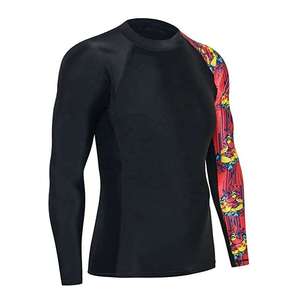 Rashguard OEM Rash Guard Men Sublimation <b>Printed</b> Spandex Bjj Rash Guard Gym <b>Surfing</b> Diving Rashguard Compression Shirts MMA - Product Image 5