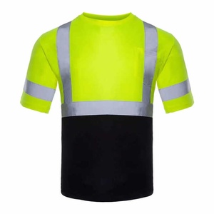Camiseta de Seguridad de Alta Visibilidad Personalizada para Hombre, Camiseta de Trabajo Reflectante de Manga Corta - Product Image 5