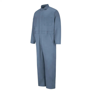 <b>Men's</b> Blue Cotton <b>Work</b> Coverall Dust Proof Full Sleeve Uniform Anti-Wrinkle Breathable Quick Dry Plus Size - Product Image 3
