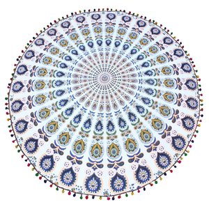 Tapiz redondo de Mandala Ombre impreso, decoración del hogar, tapices indios de algodón para colgar en la pared, tapiz redondo de Mandala Oem - Product Image 3