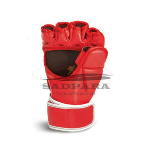 ถุงมือหนัง MMA แบบครึ่งนิ้ว8ออนซ์ปรับแต่งได้สไตล์ใหม่ล่าสุดสำหรับการฝึกซ้อมพร้อมโลโก้ของคุณเอง - Product Image 5