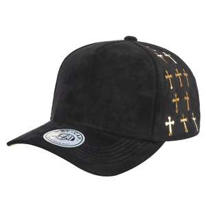Casquette en daim satiné à 5 panneaux pour homme 5SSTG - Style décontracté - Product Image 4