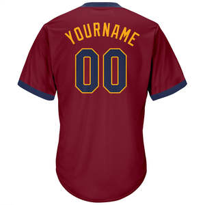 Sudadera de béisbol con cuello en V para hombre, ropa deportiva de poliéster transpirable por sublimación, práctica de equipo de manga corta holgada - Product Image 6