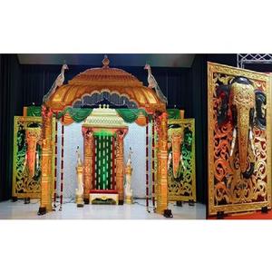 Mandapam de mariage moderne Manavarai Kalyana du sud de l'Inde - Mandapam en fibre de verre avec taille et couleur personnalisables, design léger - Product Image 1