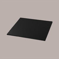 2 pièces de supports à gâteau carrés en carton rigide noir écologique 40x40cm, certifiés pour le contact alimentaire, réutilisables pour gâteaux roses rectangulaires