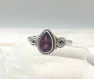 Anillo de piedras preciosas de amatista de Plata de Ley 925, joyería hecha a mano, anillo de estilo bohemio de plata, joyería para mujer, regalo de boda para esposa - Product Image 4