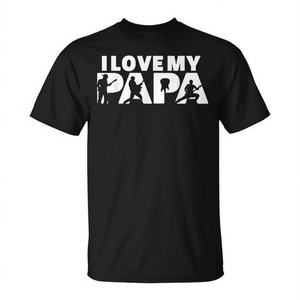 T-shirt « I Love My Papa » pour la fête des pères, pour papa guitariste lead - Product Image 2