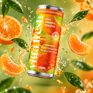 Vitta Fresh Mate Té Espumoso de Mandarina 300ml Bebida Brasileña de Yerba Mate Tostada con Sabor Natural a Mandarina y Fibra Prebiótica - Product Image 4