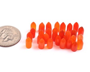 Venta al por mayor 1000 Uds cuentas de bala de cornalina naranja Natural 6x9mm para la fabricación de joyas balas de cornalina pulidas a granel - Product Image 1