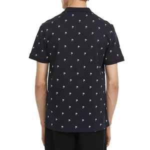 New Stylish Solid Pattern Men's for Shirts 100% Cotton Knitted Quick Dry Embroidered Custom Logo Button Collar Short Sleeve - Product Image 4