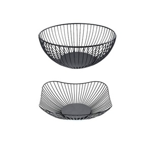 Cesta de comida de alambre de hierro de tamaño personalizado de gran oferta con revestimiento en polvo para almacenamiento en el hogar y restaurante disponible al por mayor - Product Image 2