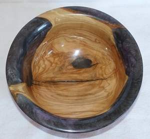 BELOW LINKED DECOR HANDMADE NATURAL WOODEN AND RESIN SALAD BOWL Good Quality for <b>Home</b> and Restaurant Use for Parties - Product Image 2