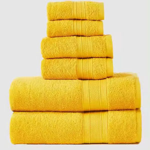 Ensembles de serviettes de bain pour le visage et les mains de luxe unisexe logo personnalisé coton matériel hôtel salle de sport voyage prix de gros - Product Image 1