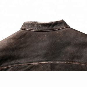 Vestes en cuir pour hommes personnalisées de haute qualité, vestes en cuir d'agneau pour hommes avec doublure en fourrure, service OEM - Product Image 6