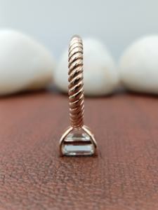 Bague de Fiançailles et de Mariage Solitaire Personnalisée Fantaisie Diamant Taille Émeraude Certifié GIA Argent 925 Or 14k 18k Cadeau Fêtes 100% - Product Image 4