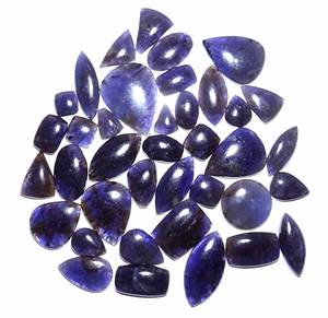Iolite naturelle Pierre de soleil Pierres précieuses en vrac Cabochon en gros Pierres précieuses en vrac Belle Iolite Pierre de soleil Tous les mélanges Forme Fabrication de bijoux - Product Image 1