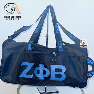 Bolsa Deportiva Grande Personalizada de Alta Calidad para Gimnasio, Estilo Griego, para Hombres y Mujeres, de la Hermandad Zeta Phi Beta - Product Image 1