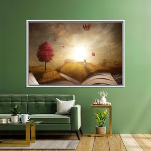 Nature Inside : Tableau sur toile imprimé en verre trempé abstrait, TOILE ENCADRÉE BLANCHE - Product Image 1