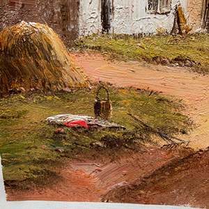 20 \ "X 24 \" dipinti ad olio dipinti a mano arte classica da parete scenario da campo per decorazioni per la casa stampati su carta con Base di supporto - Product Image 1