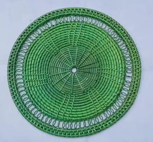 Mantel individual de ratán artesanal bohemio Sisu, alfombrillas y almohadillas elegantes - Product Image 5