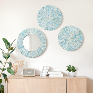 Joli Style vadrouille miroir tenture murale décoration belle forme ronde pour la décoration intérieure pas cher prix de gros du Vietnam - Product Image 3