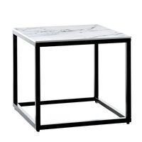 Table basse en métal massif élégante et moderne de luxe faite à la main avec plateau en marbre Design décoratif multifonctionnel Meubles de salon Maison