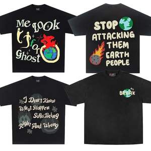 Heavyweight เสื้อยืดผ้าฝ้าย250 Gsm สำหรับผู้ชาย,เสื้อยืดพิมพ์ลายโฟมพัป100% แบบกำหนดเองมีโลโก้สำหรับผู้ชายและผู้หญิง - Product Image 1