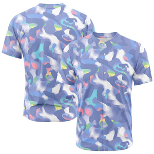 Camiseta de béisbol con logotipo personalizado de alta calidad, uniformes de sublimación de nuevo diseño a la moda para adultos, deportes de equipo, servicio OEM - Product Image 3
