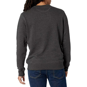 Haute qualité 100% coton sweats à col rond à manches longues sweat à capuche blanc personnalisé polaire d'hiver avec logo brodé motif solide - Product Image 3