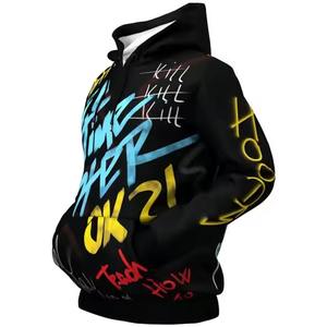 Sweat-shirts décontractés pour hommes en chenille tendance avec broderie usée pour la saison d'automne, vente en gros, avec étiquette personnalisée 2026 - Product Image 3