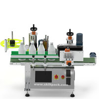SKILT Electric Auto-Bottles Cans Jars Lebeling Machine Round Glass Lebeler Botella de plástico Lebeler