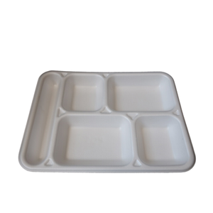 Bandeja de Comida Desechable Hevdem de 5 Compartimentos, Fabricada con Espuma PLA, para Restaurantes, Servicios de Catering y Sushi - Product Image 2