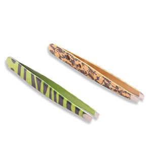 Pinzas profesionales de acero inoxidable al por mayor de fábrica, pinzas para cejas personalizadas de varios colores con logotipo personalizado - Product Image 5