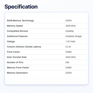 Mémoire de bureau d'occasion K <span class=keywords><strong>FURY</strong></span> DDR4 <span class=keywords><strong>3200</strong></span> MT/s 16 Go 1x K <span class=keywords><strong>FURY</strong></span> <span class=keywords><strong>Beast</strong></span> CL16 KF432C16BB Module RAM de bureau ECC <span class=keywords><strong>3200</strong></span> PC4 - Product Image 2