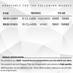 Barra de espejo plegable y goma (derecha-izquierda) para Mercedes W210, W140 - Product Image 2