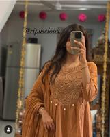 Ensemble Kurtis 3 pièces avec broderie et séquence de travail Tenue ethnique élégante pour femmes Parfait pour les mariages, les fêtes et les festivals