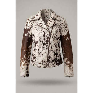 Chaqueta Bomber Reversible de Satén para Mujer - Estilo Motero de Cuero Vacuno Sólido - Product Image 1