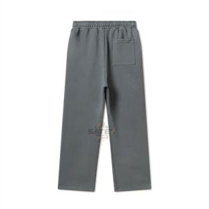 Pantalons de survêtement pour homme personnalisés, poids lourd, lavage à l'acide, vintage, en molleton français, décontractés, broderie, écologiques, streetwear quotidien - Product Image 5