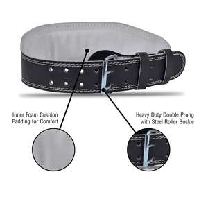 2024 Unisex de alta calidad de cuero de vaca gimnasio Fitness entrenamiento cinturón de cuero resistente con palanca de elevación de potencia para entrenamiento levantamiento de pesas - Product Image 6