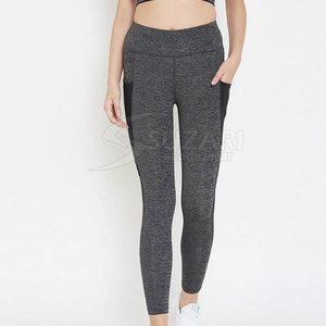 Mallas deportivas ajustadas de cintura media para mujer más populares, mallas deportivas activas, mallas deportivas de etiqueta privada personalizables sólidas - Product Image 1