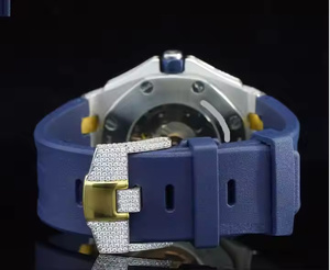 Reloj de Lujo con Incrustaciones de Diamantes Moissanite con Claridad VVS, Estilo Elegante, Reloj de Cuarzo de Alta Calidad para Hombre y Mujer. - Product Image 3