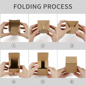 Boîte en papier kraft brun boîte-cadeau de fête bricolage Carton boîte de fête de mariage multi taille logo personnalisé grossistes - Product Image 4