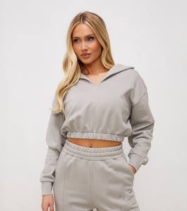 Sweat-shirt en molleton à manches longues pour femmes avec logo personnalisé-Sweat de style streetwear pour l'entraînement - Product Image 6