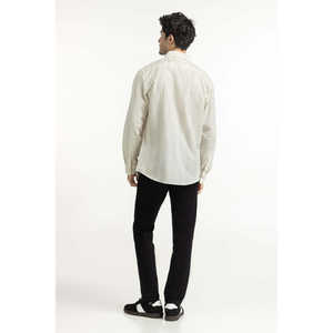 Chemises décontractées pour hommes à double boutonnage en tissu popeline satinée 100% coton respirant - Coupe classique ODM MN-CS-SS25-183 - Product Image 4